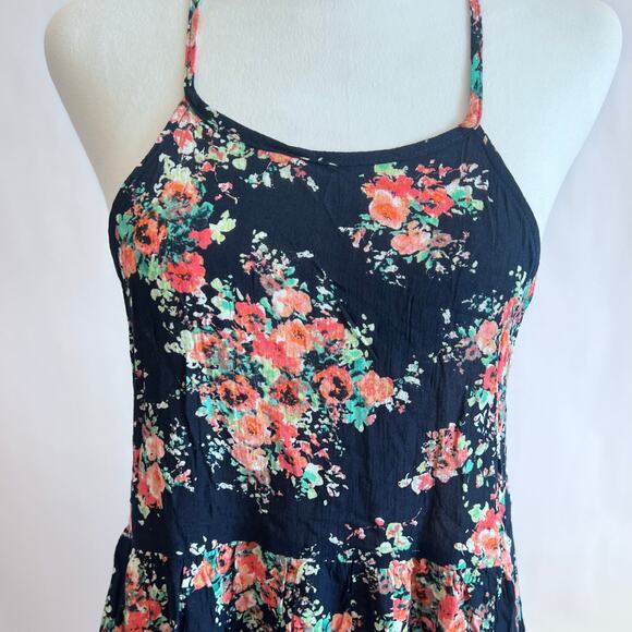 SOCIALITE WOMENS FLORAL PRINT HALTER DRESS FLORAL FLOWY NWT SIZE LARGE - Picture 2 of 12